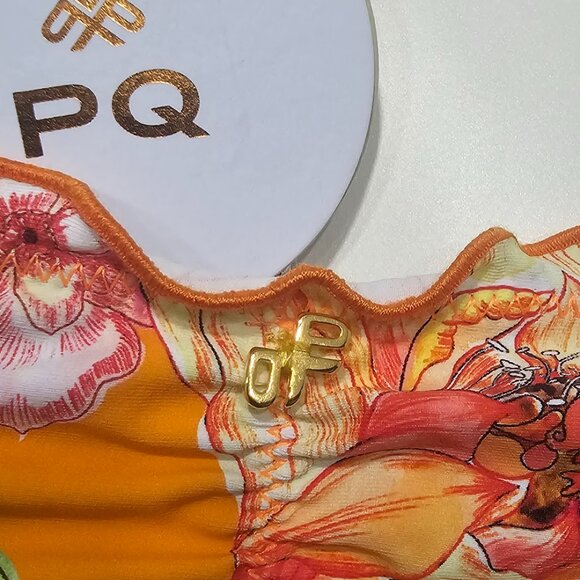 Pq Swim Embroidered Lettuce Edge Bikini Bottom - Picture 5 of 12